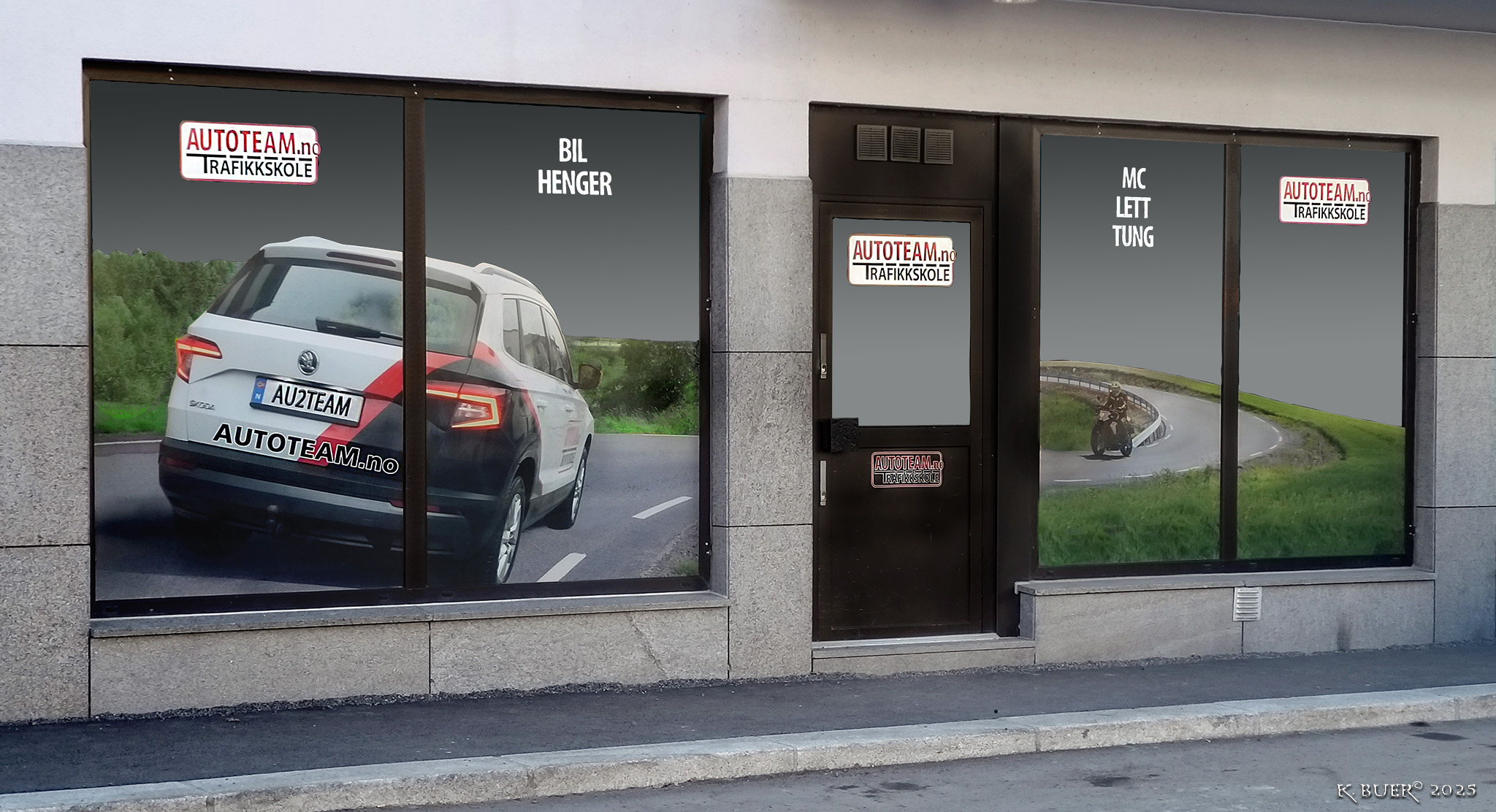 Autoteam trafikkskole Lillestrøm lokaler utvendig
